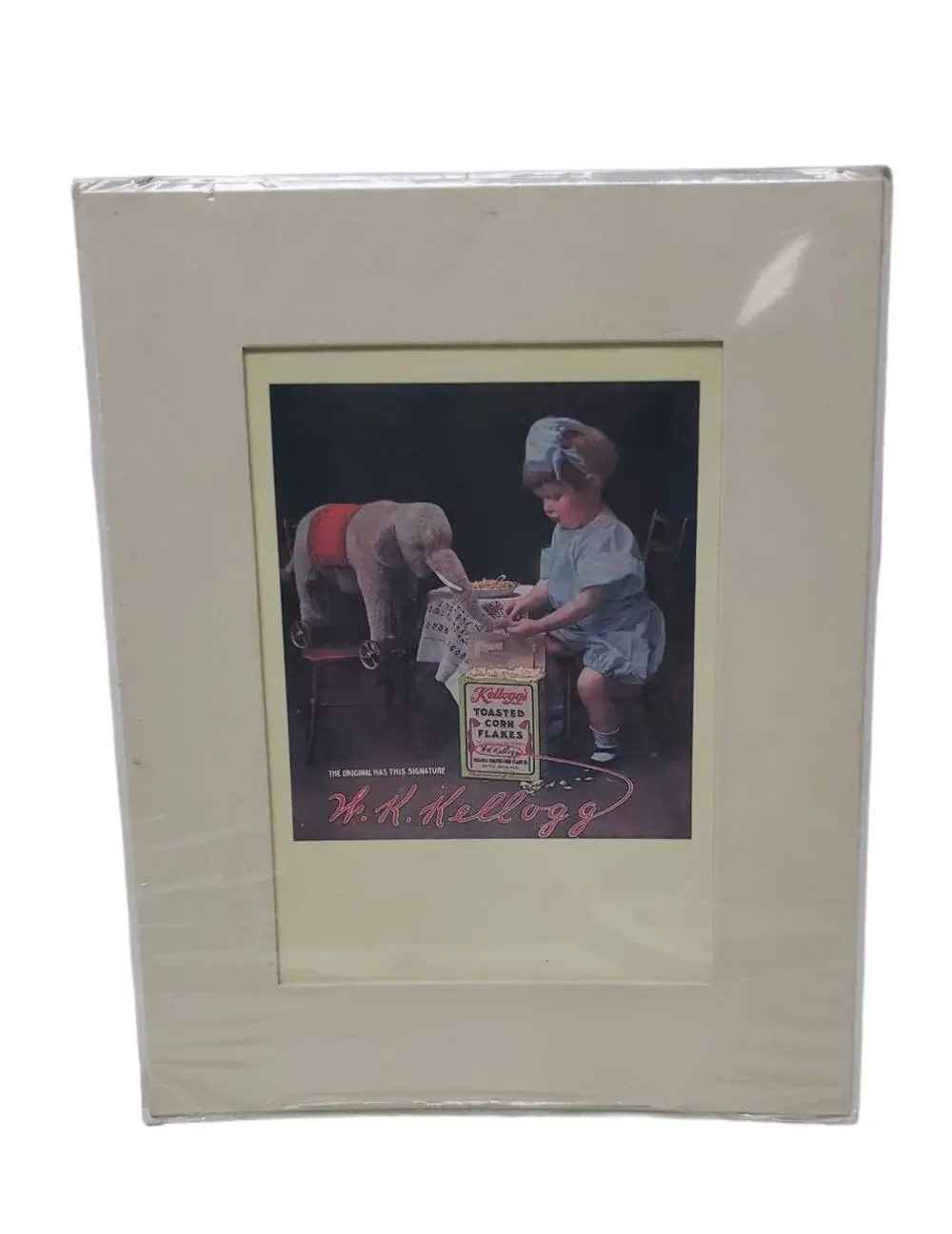Vintage Kellogg Toasted Corn Flakes Girl Feeding Elephant Portal 1986 Rare Card